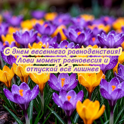 Открытки с днем весеннего равноденствия: 60+ картинок и поздравлений