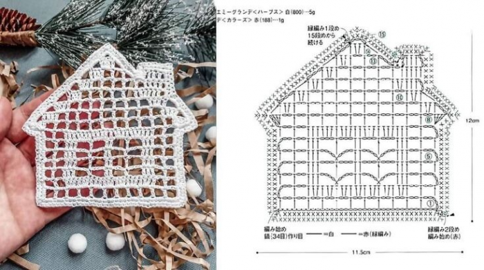 Домики. 🏠Вяжем домики и создаем Новогоднее настроение и уют в интерьере. Идеи для вдохновения, схемы