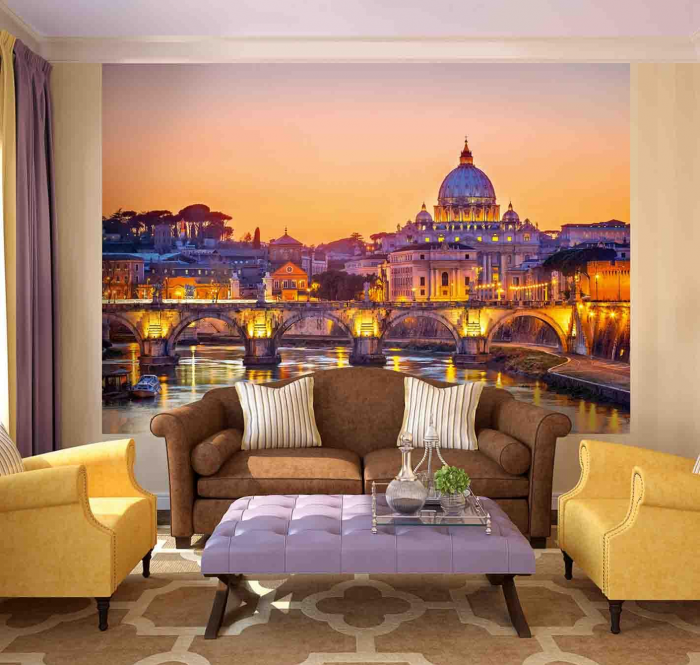 Обои в гостиную: разновидности, цвета, принты и стили (74 фото)