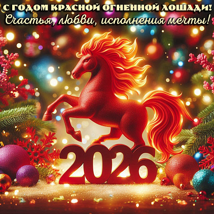 Открытки с годом Красной Огненной Лошади: 60+ картинок и поздравлений