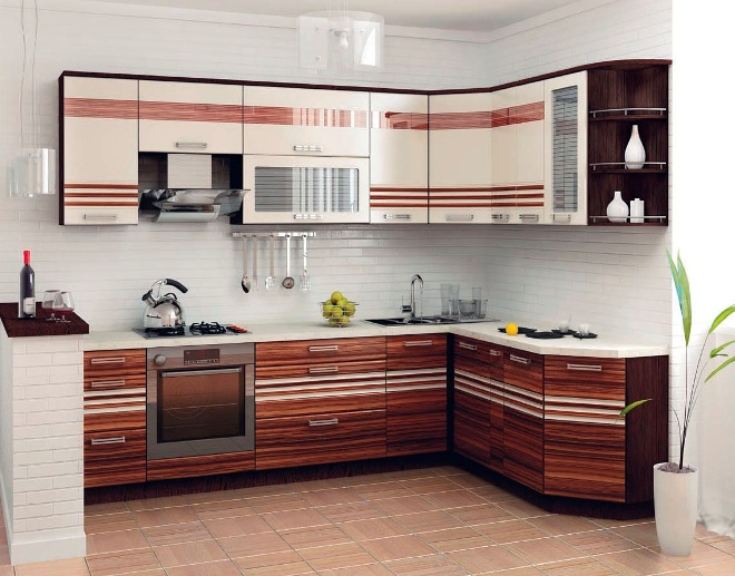 Угловой кухонный гарнитур: особенности расположения и секреты дизайна (82 фото)