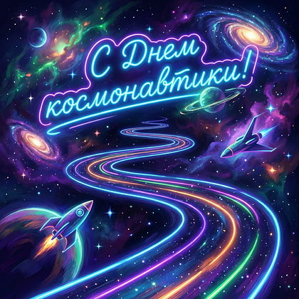 «Поехали!» Открытки с Днем космонавтики: 140+ картинок и поздравлений на 65-летие первого полета