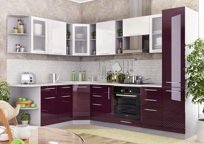 Угловой кухонный гарнитур: особенности расположения и секреты дизайна (82 фото)