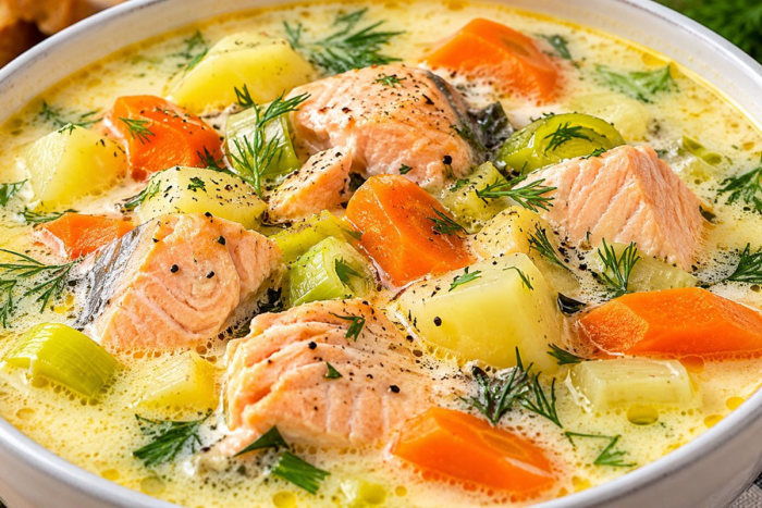 Сливочная уха с лососем: насыщенный вкусом и сытный суп для наступающих холодов