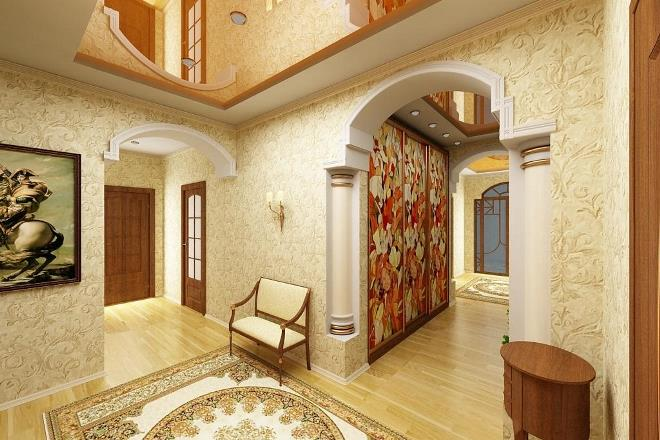 Декоративная штукатурка в интерьере коридора (30 фото)