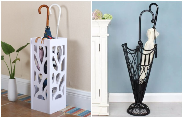 7 идей, где разместить мокрую обувь и зонты, чтобы не разносить грязь по дому