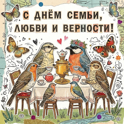 Открытки с Днем семьи, любви и верности: 140+ картинок и поздравлений