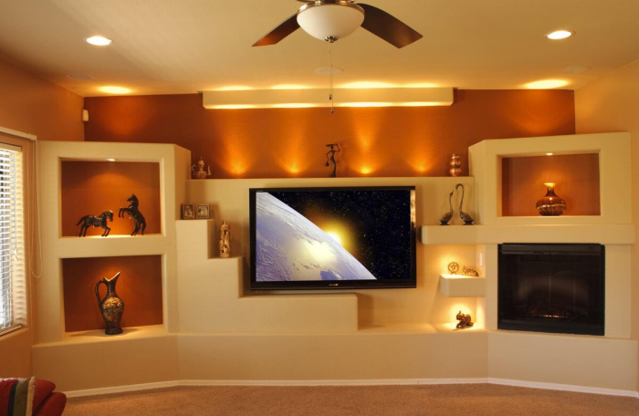 Ниша в стене из гипсокартона – удобное и стильное решение для дома (25 фото)