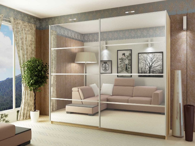 Шкаф-купе в интерьере: разновидности и особенности дизайна (104 фото)