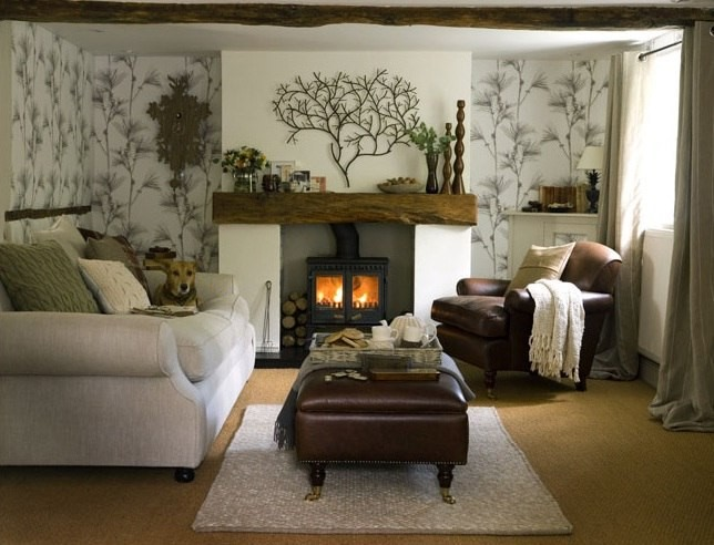 Обои в гостиную: разновидности, цвета, принты и стили (74 фото)