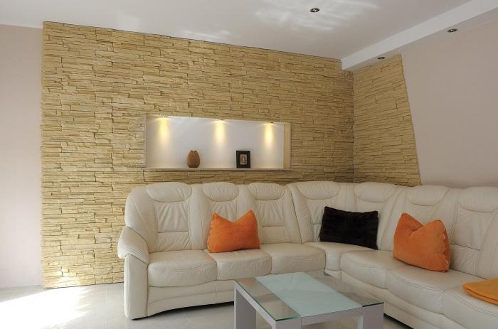 Гипсовый камень для внутренней отделки: как его использовать (42 фото)