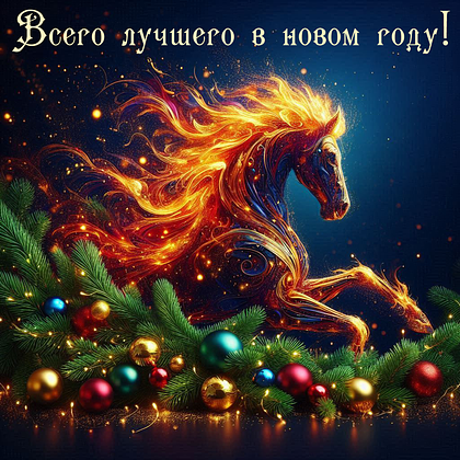 Открытки с годом Красной Огненной Лошади: 60+ картинок и поздравлений