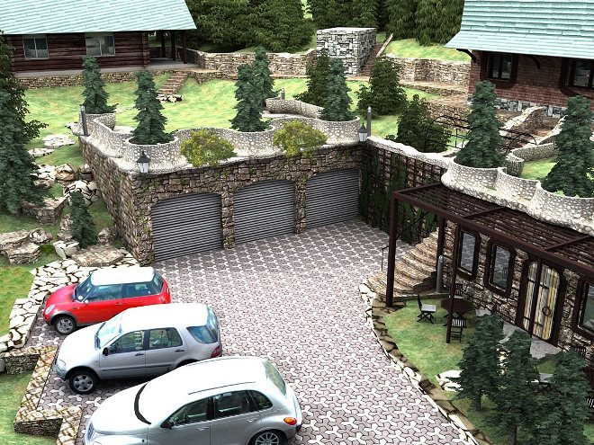 Дизайн двора частного дома: правила создания гармоничного пространства в разных стилях (124 фото)