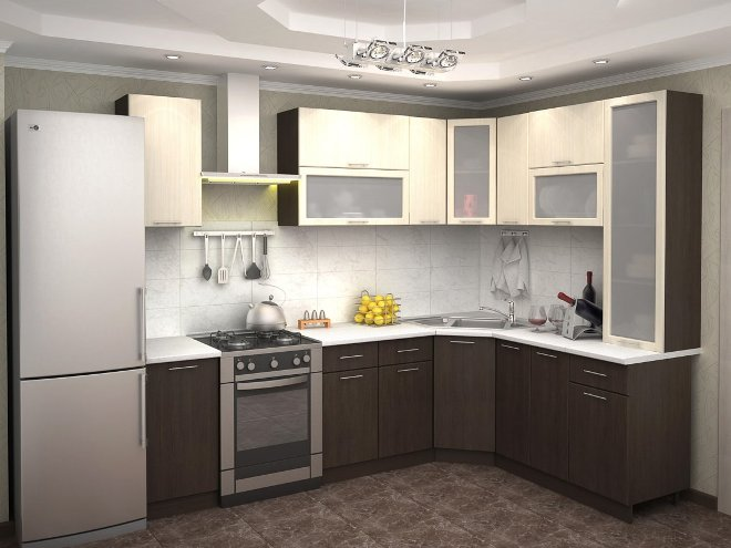 Угловой кухонный гарнитур: особенности расположения и секреты дизайна (82 фото)