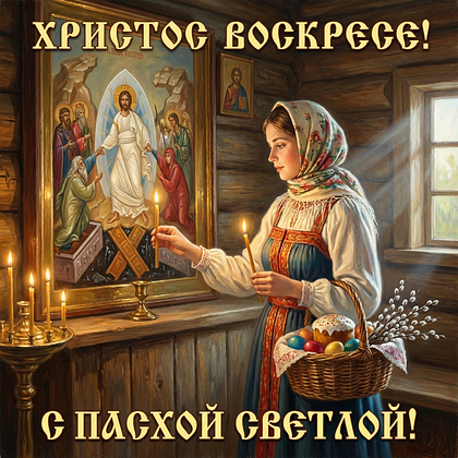 «Христос Воскрес!» Открытки с Пасхой: 140+ картинок и поздравлений
