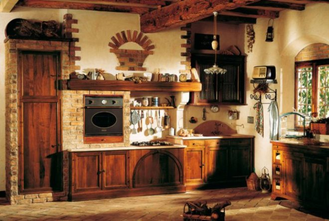 Кухни из массива дерева: разнообразие материалов и декора мебели (75 фото)