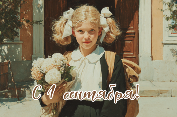 Красивые открытки с 1 сентября (День знаний) для поздравления учителей и учеников