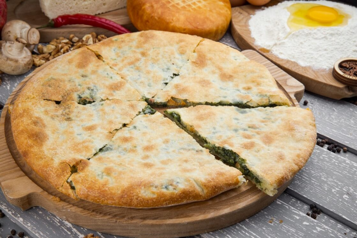 Готовим хачапури с сыром и зеленью