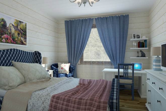 Голубые обои в спальне: как создать теплую и уютную обстановку (40 фото)