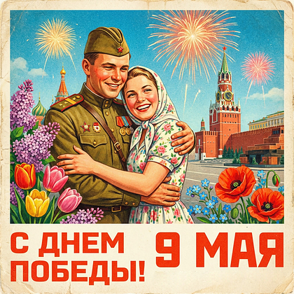 Открытки с Днем Победы 9 Мая в 2026 году: 140+ картинок и поздравлений