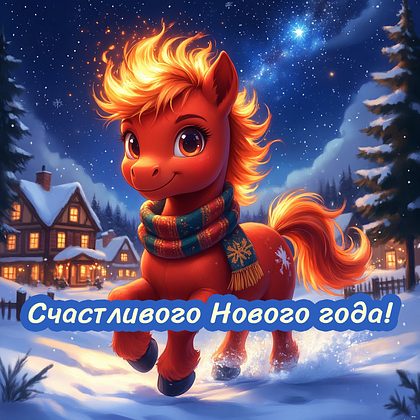 Открытки с годом Красной Огненной Лошади: 60+ картинок и поздравлений