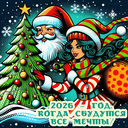Открытки с Новым годом 2026: скачать 150+ картинок и поздравлений
