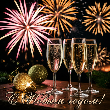 Открытки с Новым годом 2026: скачать 150+ картинок и поздравлений