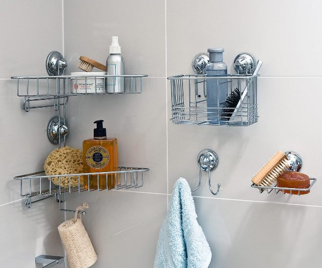 Полки в ванную комнату: фото, виды, материалы изготовления (78 фото)