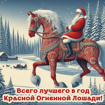 Открытки с годом Красной Огненной Лошади: 60+ картинок и поздравлений