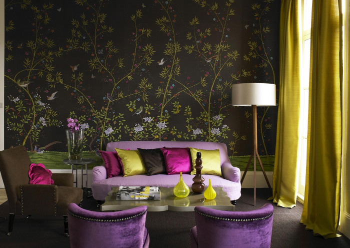Обои в гостиную: разновидности, цвета, принты и стили (74 фото)