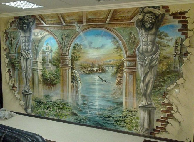 Роспись стен в квартире: несколько способов сделать свою комнату уютной и красивой (46 фото)