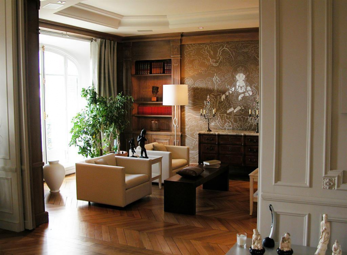 Обои в гостиную: разновидности, цвета, принты и стили (74 фото)