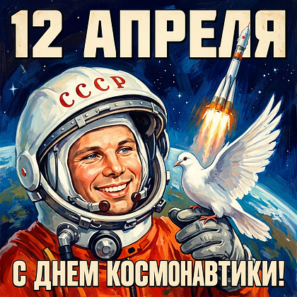 «Поехали!» Открытки с Днем космонавтики: 140+ картинок и поздравлений на 65-летие первого полета