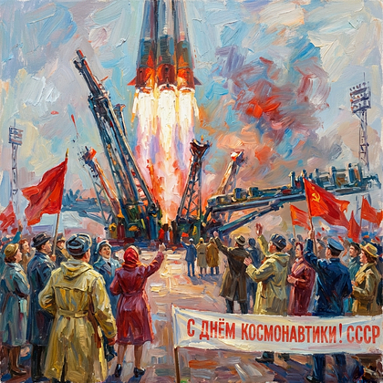 «Поехали!» Открытки с Днем космонавтики: 140+ картинок и поздравлений на 65-летие первого полета