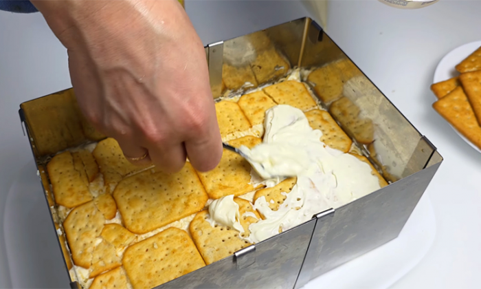 Салат-торт Снежная равнина: новогодний шедевр в центр стола