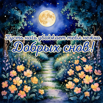 Открытки с пожеланием спокойной ночи: 100+ красивых картинок