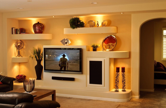 Ниша в стене из гипсокартона – удобное и стильное решение для дома (25 фото)