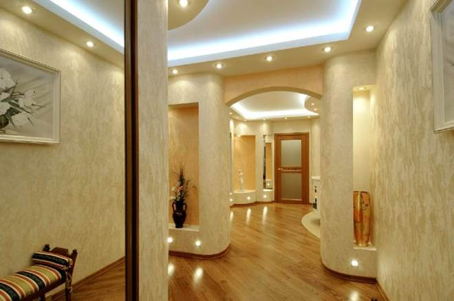 Декоративная штукатурка в интерьере коридора (30 фото)
