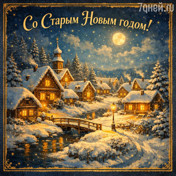 Старый Новый год 2026: 20+ открыток и поздравлений, которые порадуют близких