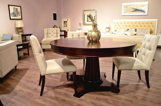 Обеденный стол для кухни: конструкции, виды, материалы (68 фото)