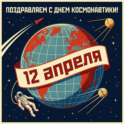 «Поехали!» Открытки с Днем космонавтики: 140+ картинок и поздравлений на 65-летие первого полета
