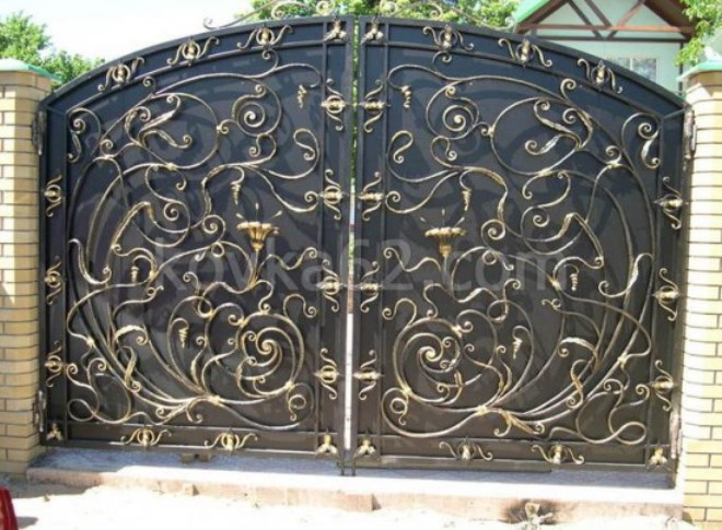 Ворота для частного дома: как выбрать эффектную защиту? (38 фото)