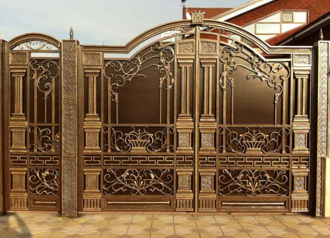 Ворота для частного дома: как выбрать эффектную защиту? (38 фото)