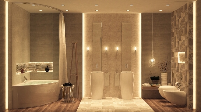 Освещение в ванной комнате: фото, возможные варианты (65 фото)