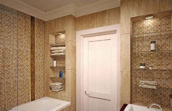 Полки в ванную комнату: фото, виды, материалы изготовления (78 фото)