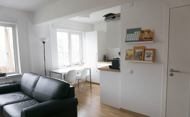 Планировка однокомнатной квартиры для семьи с двумя детьми (36 фото)