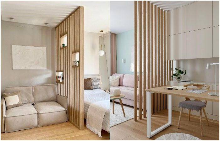 6 вариантов, как зонировать студию, если в ней живут два человека