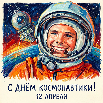«Поехали!» Открытки с Днем космонавтики: 140+ картинок и поздравлений на 65-летие первого полета
