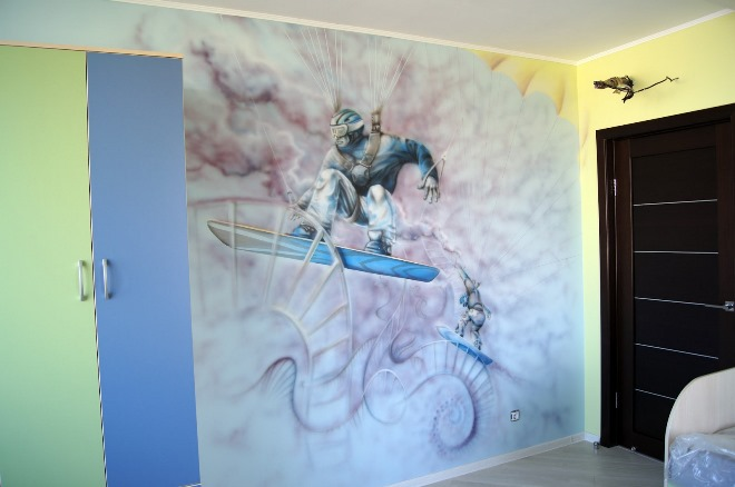 Роспись стен в квартире: несколько способов сделать свою комнату уютной и красивой (46 фото)