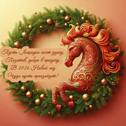 Открытки с годом Красной Огненной Лошади: 60+ картинок и поздравлений